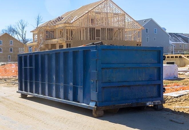 roll-off dumpster ready for home renovation